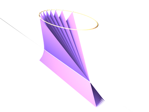 Cone of planes in PG(4,q), x^2+yz=0